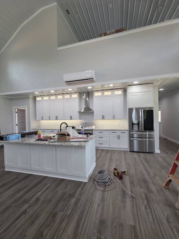 Finished TubeCrete home kitchen interior — North Texas
